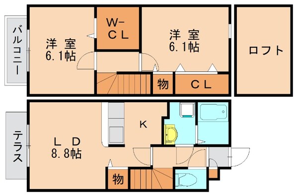 柚須駅 徒歩20分 1-2階の物件間取画像